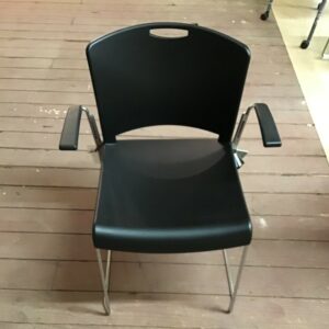 Carolina Quickstacker Poly Chair with Arms Black Showroom Sample